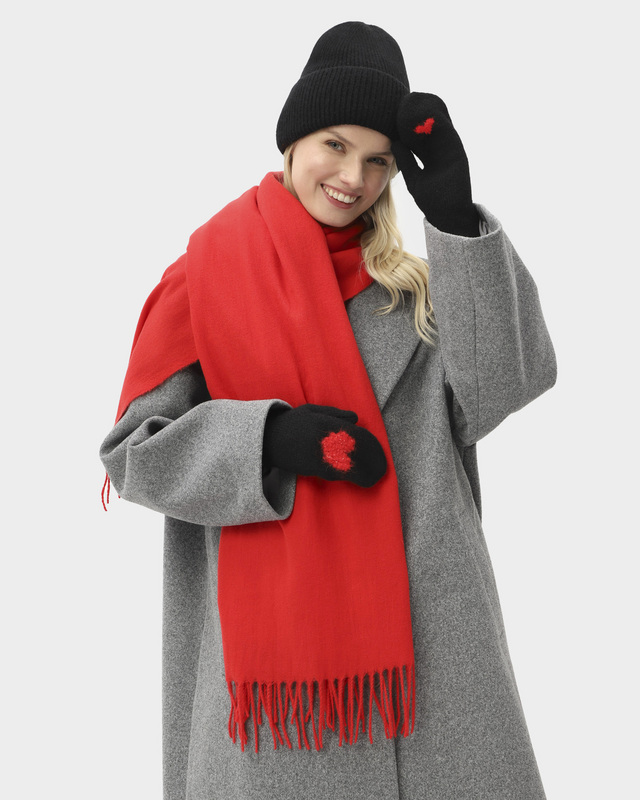 Комплект: палантин, шапка, варежки