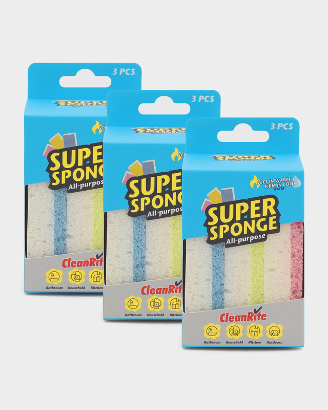 Двухсторонняя губка для сложных загрязнений, 3 набора по 3 шт.