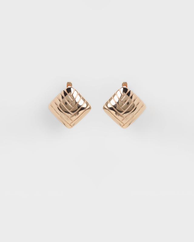 Серьги из серебра квадратные