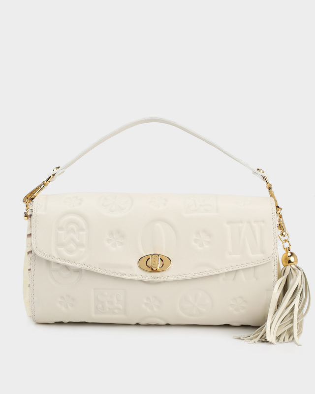 Сумка-багет из натуральной кожи