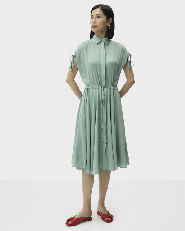 Платье миди с регулируемыми кулисками на плечах и талии 4490₽