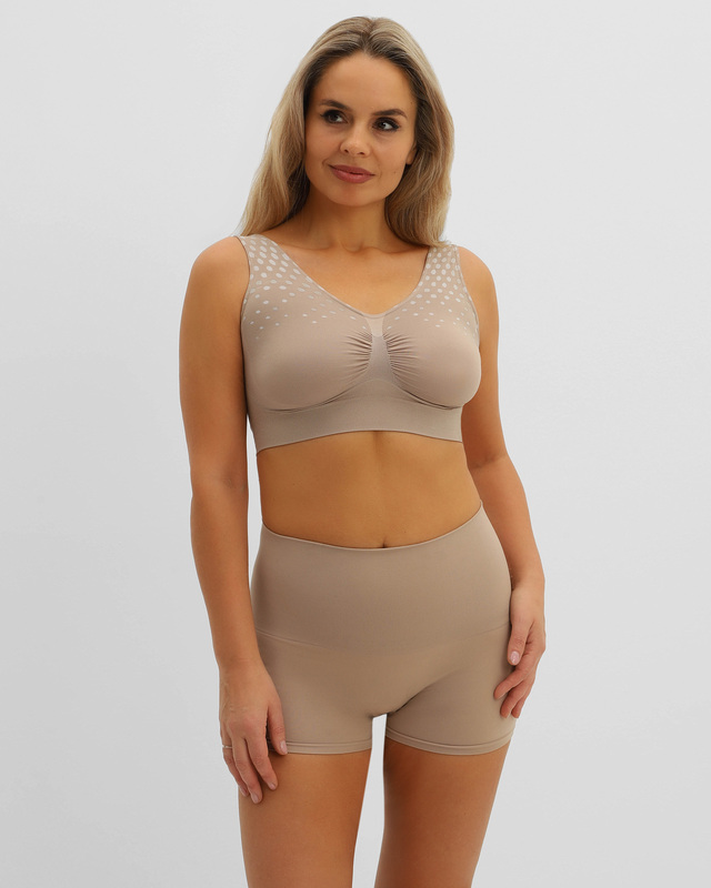 Комплект из двух корректирующих бюстье на широких бретелях с V-образным вырезом