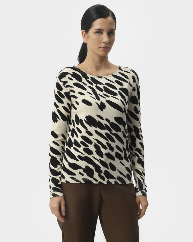 Лонгслив свободного кроя с принтом