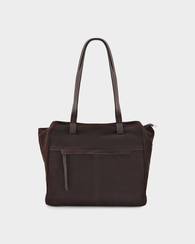 Сумка из натуральной замши и кожи