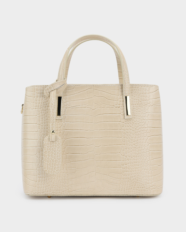 Сумка из натуральной кожи с фактурой под крокодила