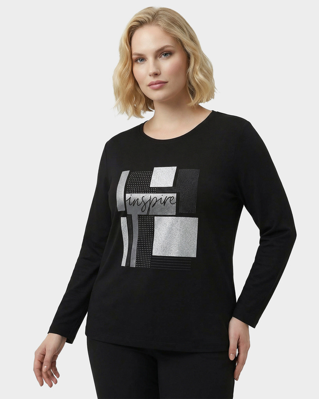 Лонгслив с хлопком и модалом в составе