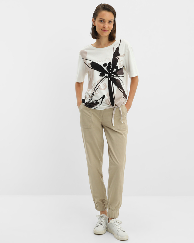 Брюки зауженного кроя с хлопком в составе