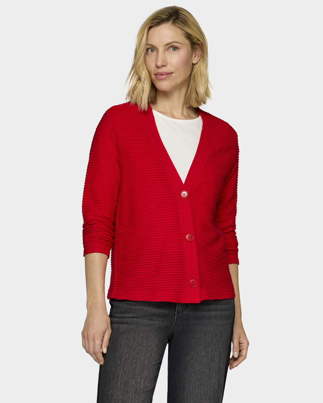 Кардиган из фактурного трикотажа с застежкой на пуговицы