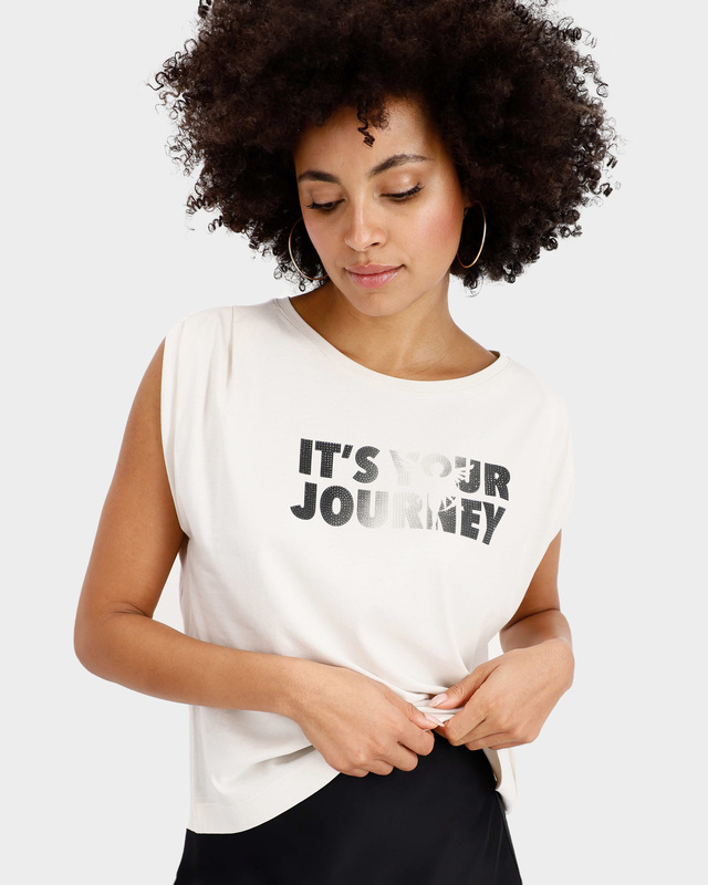 Футболка с круглым вырезом из хлопка и модала