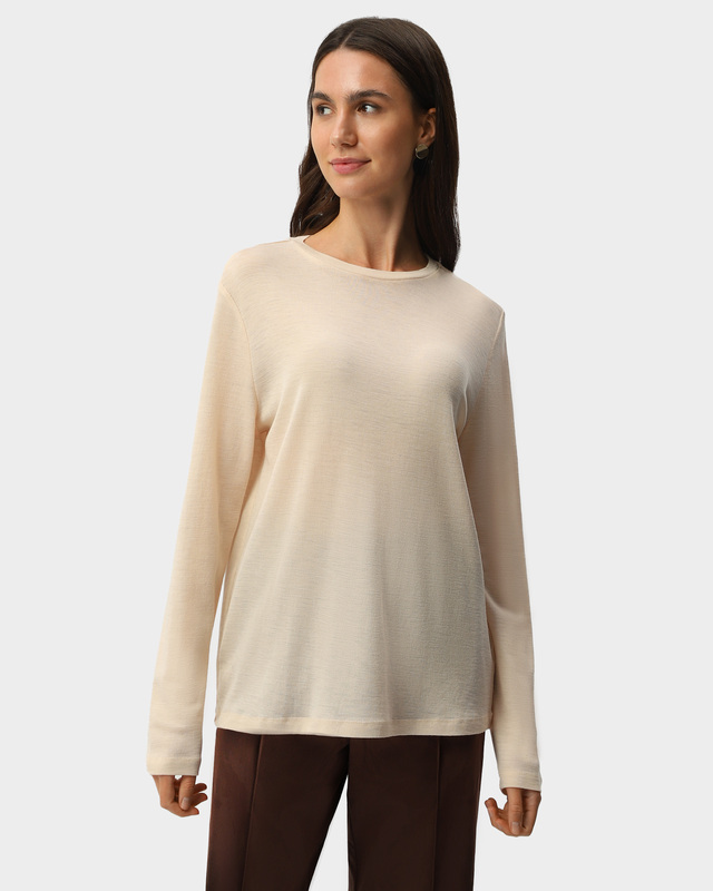 Пуловер прямого кроя из шерсти