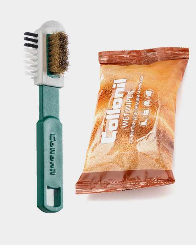 Набор для замши и нубука: влажные салфетки и щетка