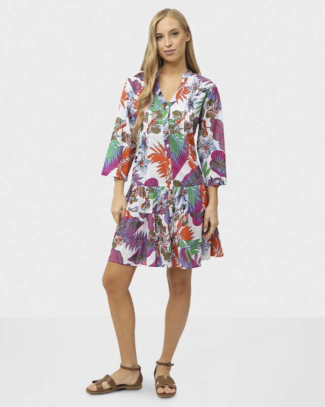 Туника из 100 хлопка с цветочным принтом 5490₽