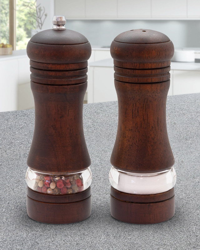 Перцемолка и солонка &laquo;Классика-17&raquo;, темное дерево