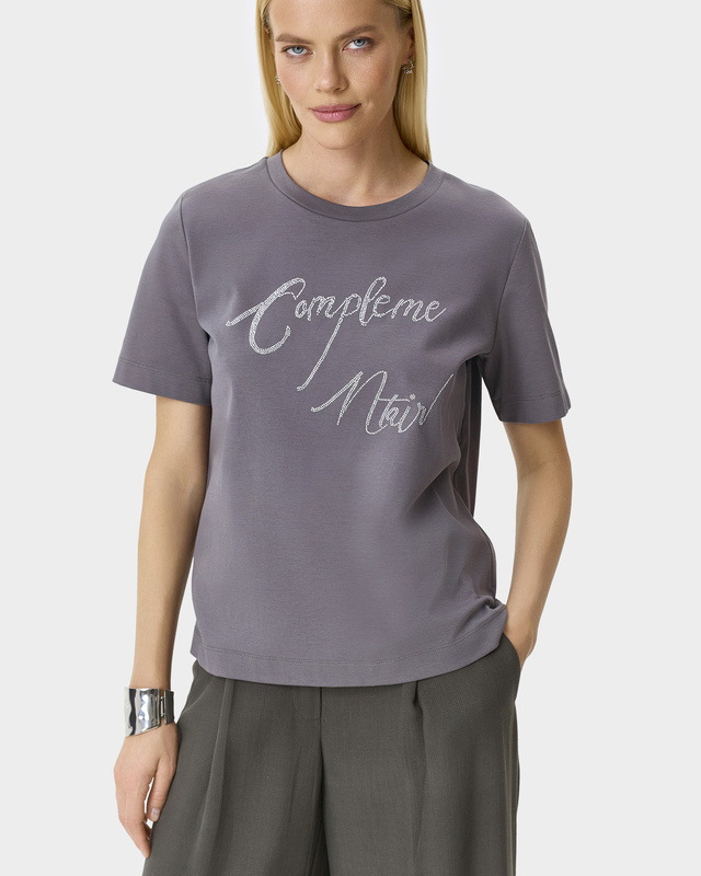 Футболка с принтом из сверкающих страз