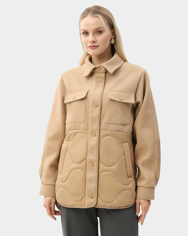 Куртка из фетра и курточной ткани