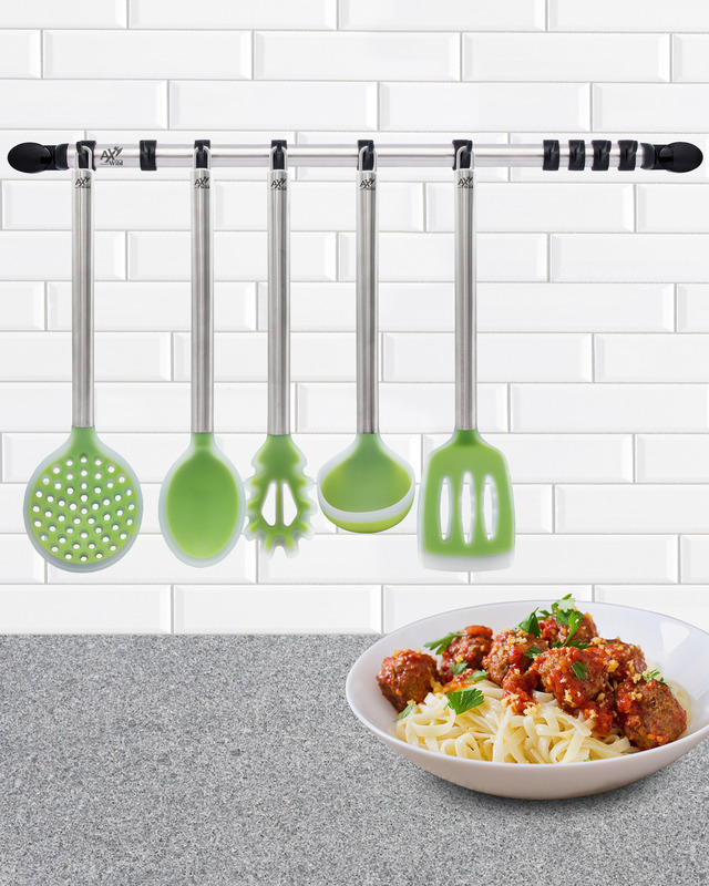 Набор силиконовой навески: 5 предметов на рейлинге с 10 крючками