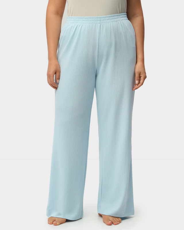 Пижамные брюки из ажурного хлопкового трикотажа