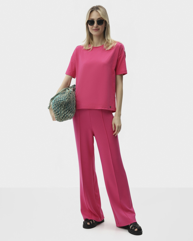 Брюки прямого кроя с застроченными стрелками