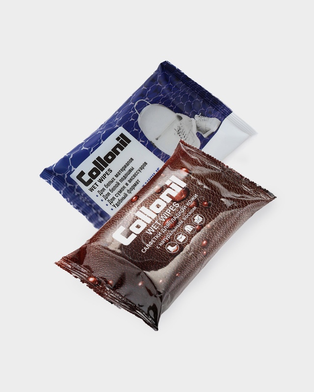 Набор влажных салфеток для белой гладкой обуви