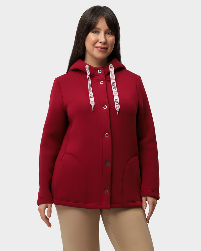 Легкая трикотажная куртка с капюшоном