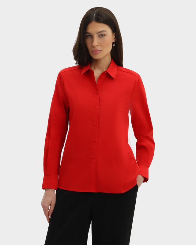 Рубашка свободного кроя со съемным цветочным декором