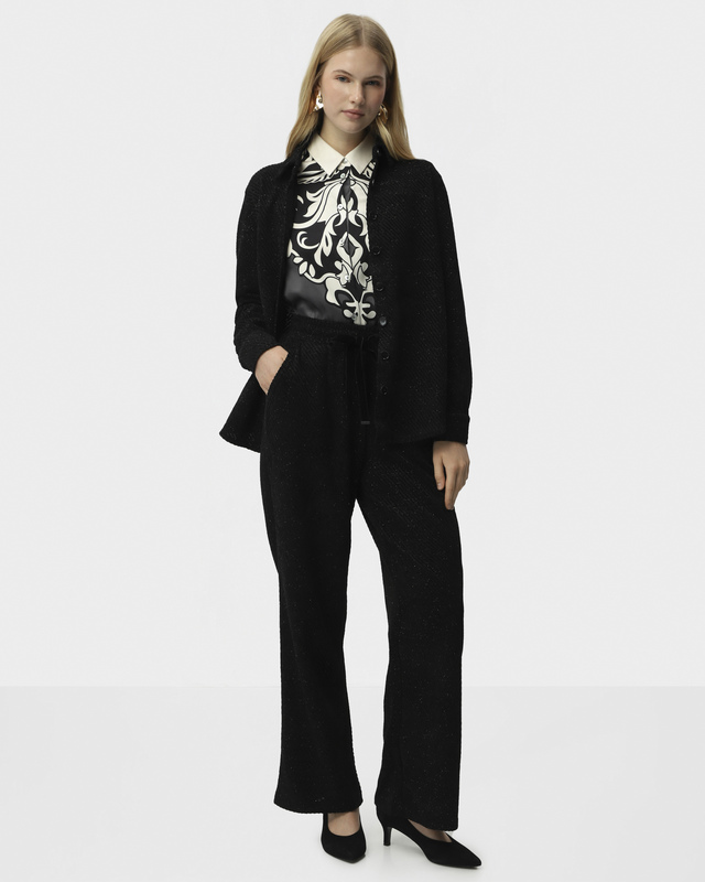 Брюки из фактурной ткани с резинкой на поясе