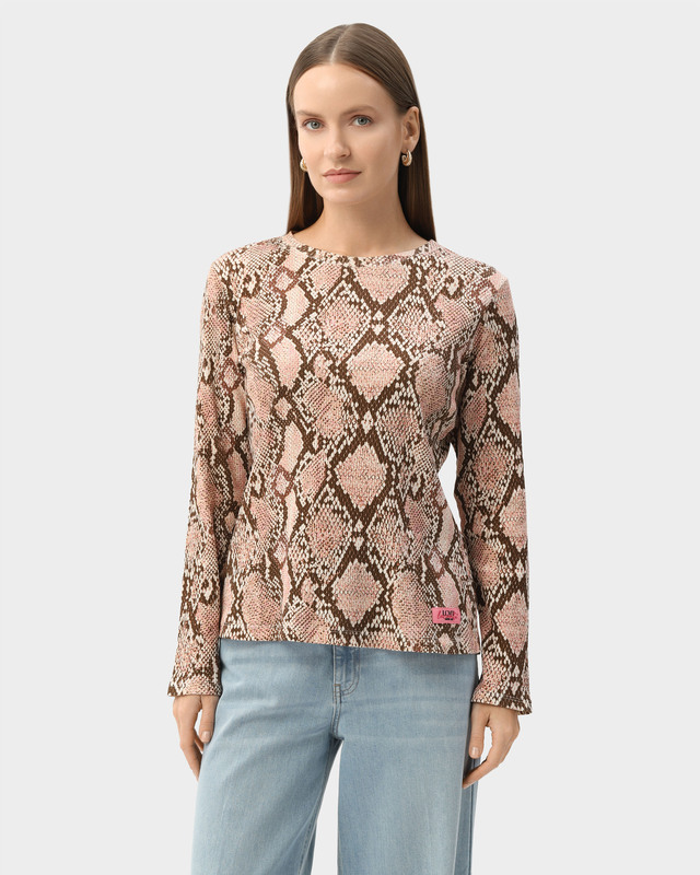 Лонгслив со змеиным принтом