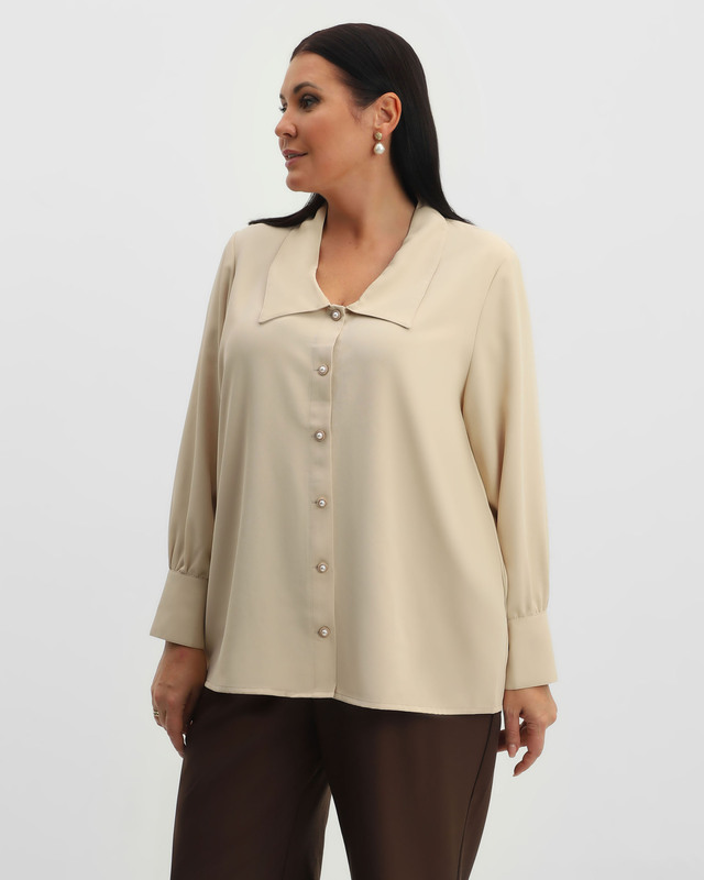 Блузка из немнущейся ткани с эластаном