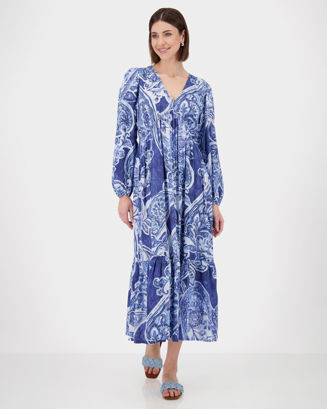 Длинное платье из вискозы с узором пейсли 22990₽