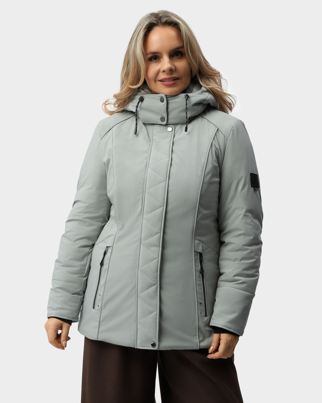 Куртка с утепленным капюшоном и трикотажными манжетами