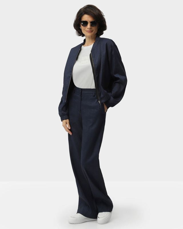 Брюки стретч из льняной пряжи