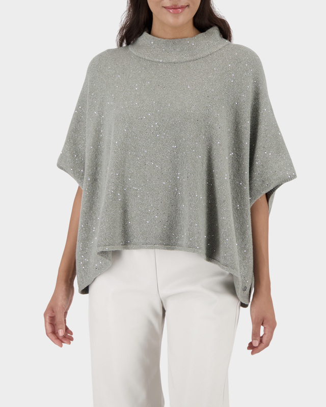 Пончо с миниатюрными пайетками и блестящим люрексом