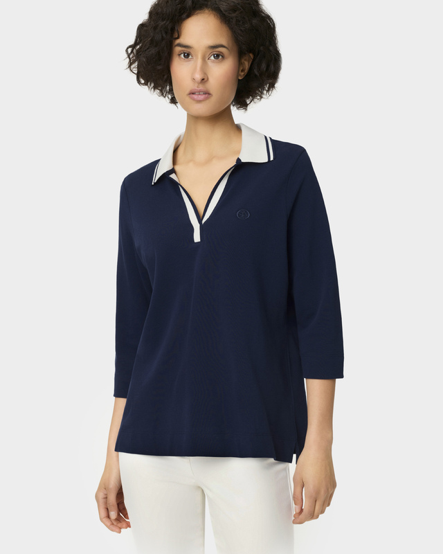 Лонгслив-поло из 100% хлопка