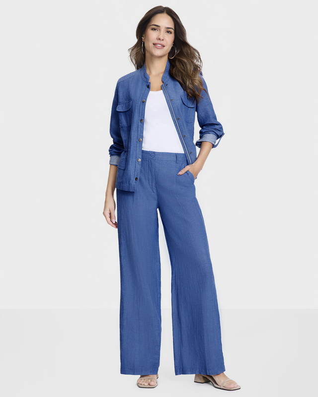 Брюки из хлопка и льна