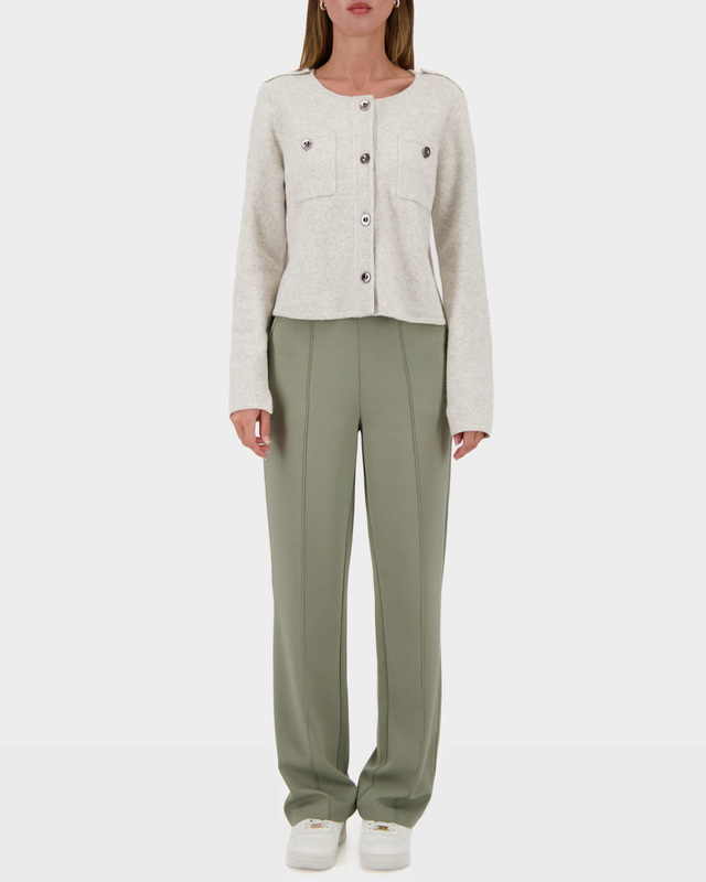 Брюки из скубы с застроченными стрелками