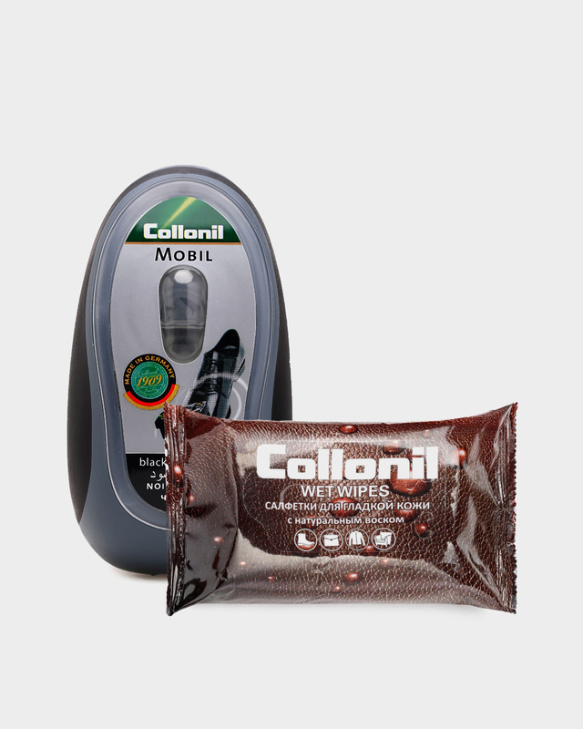 Набор для ухода за обувью: салфетки для гладкой кожи и губка