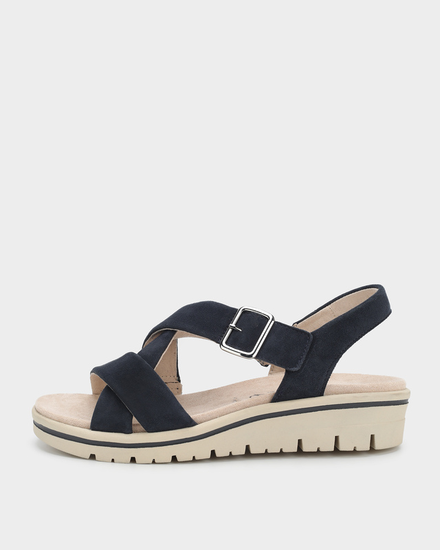 Босоножки увеличенной полноты из натуральной замши со съемной стелькой Memotion Wash