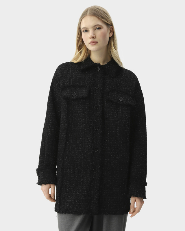 Жакет из твида с металлизированными нитями