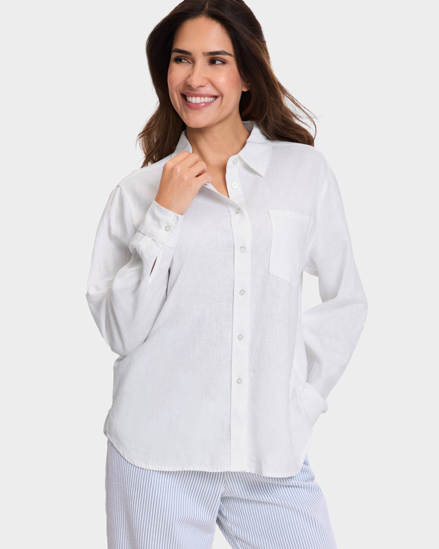 Блуза из смеси льна и вискозы