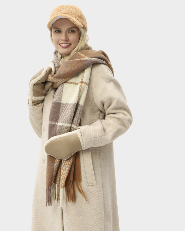 Комплект: бейсболка, палантин, варежки