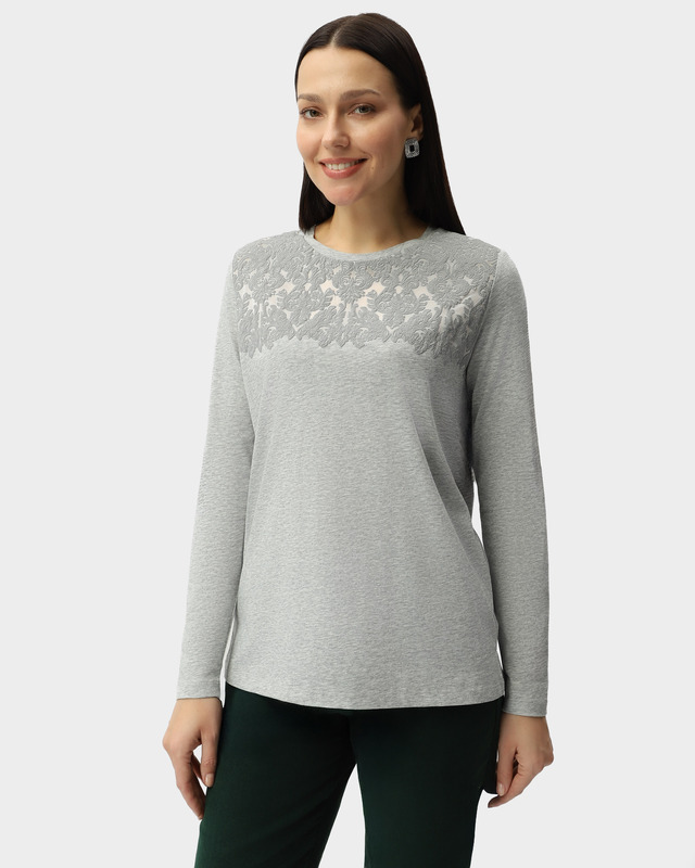 Лонгслив с объемным принтом