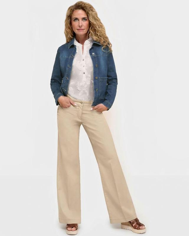 Брюки свободного кроя из эластичного хлопка