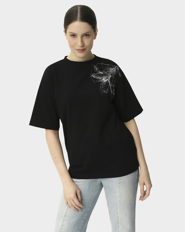 Хлопковая футболка с акварельным принтом