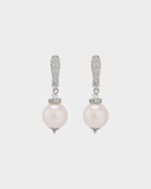 Серьги с розовым жемчугом Майорка