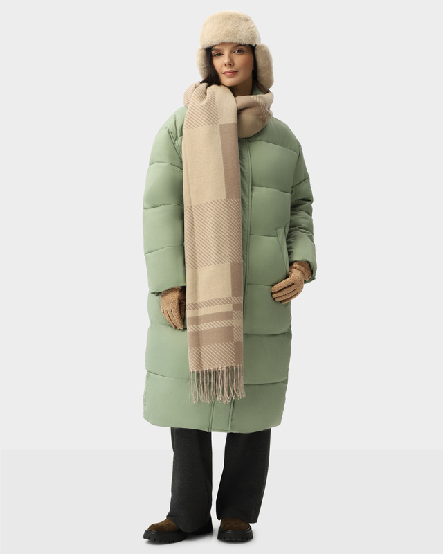 Комплект: палантин, шапка-ушанка, перчатки