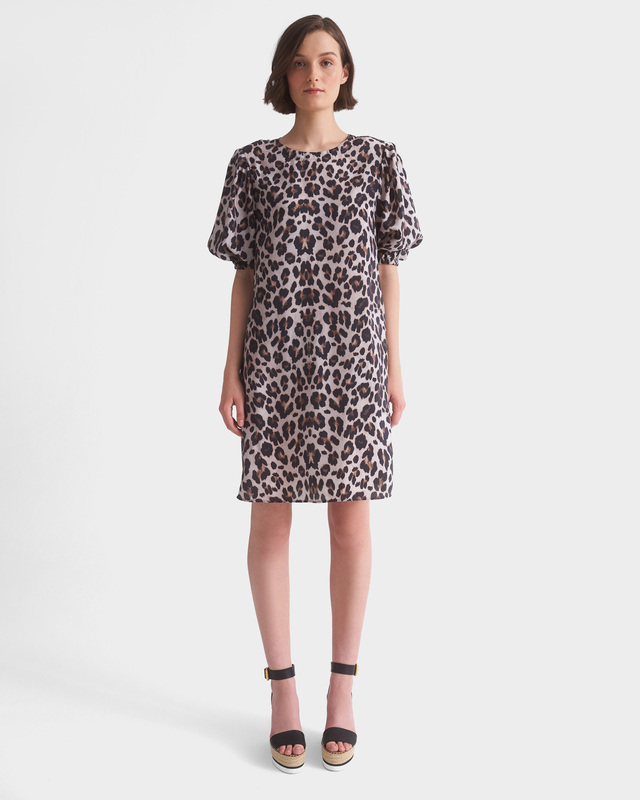 Хлопковое платье мини свободного кроя