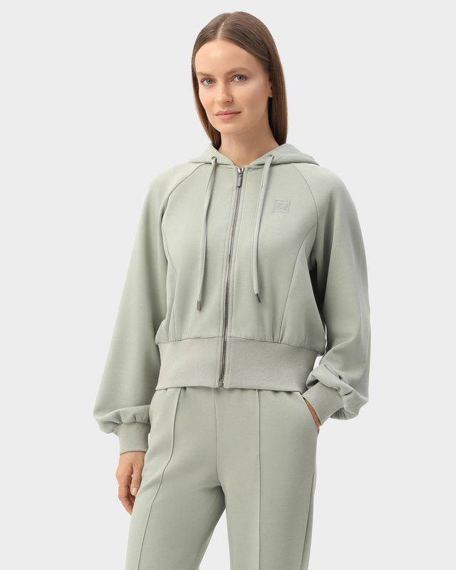 Укороченная толстовка с регулируемым капюшоном