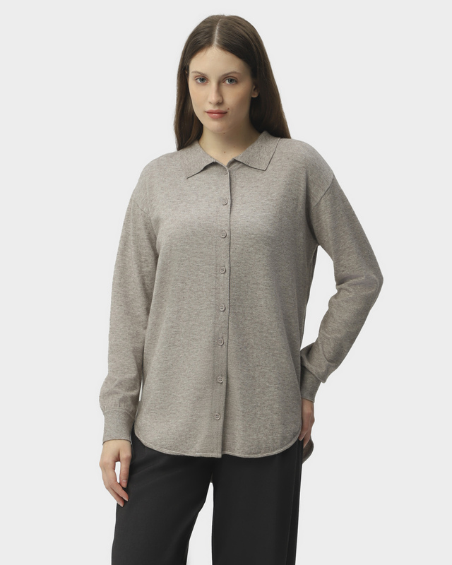 Рубашка прямого кроя с отложным воротником 6490₽