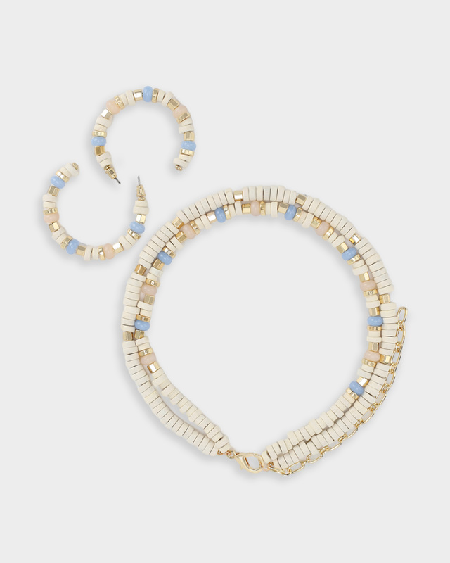 Комплект: колье и серьги