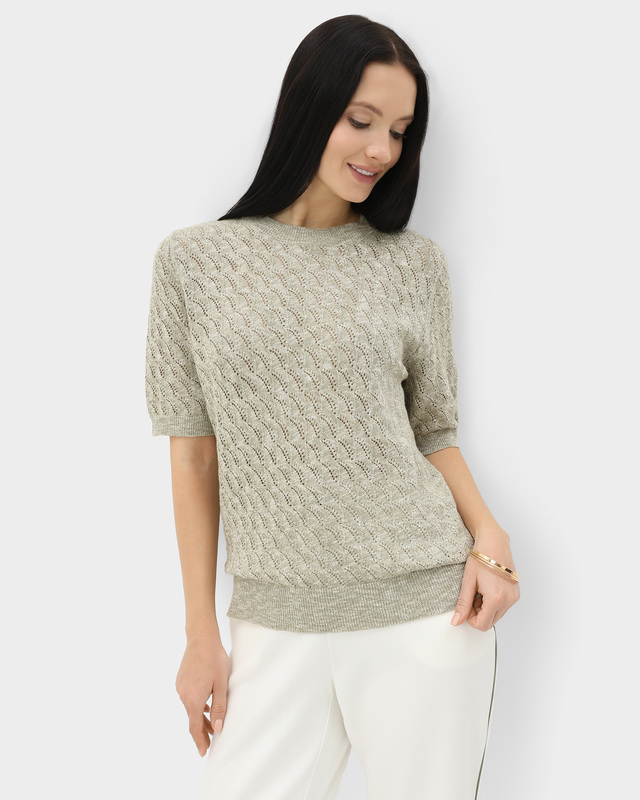 Джемпер свободного кроя фантазийной вязки